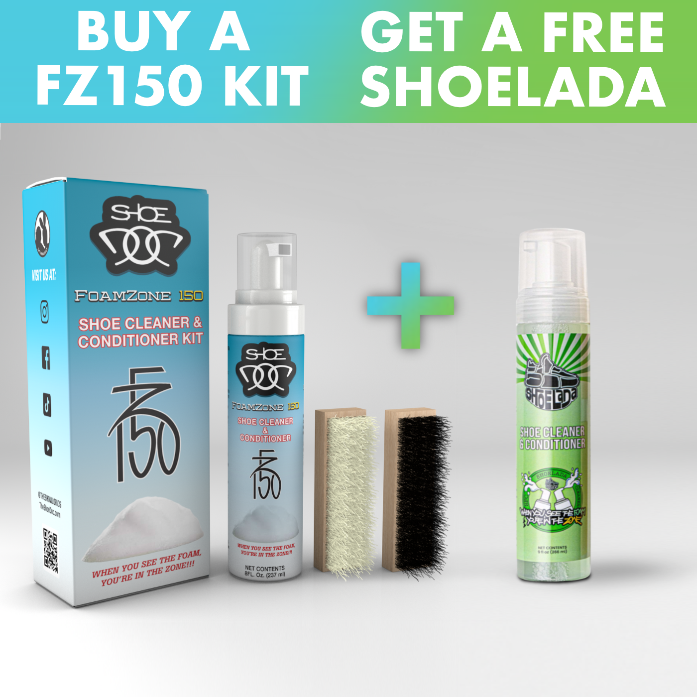 FZ150 SHOE CLEANER KIT + FREE SHOELADA FOAM CLEANER