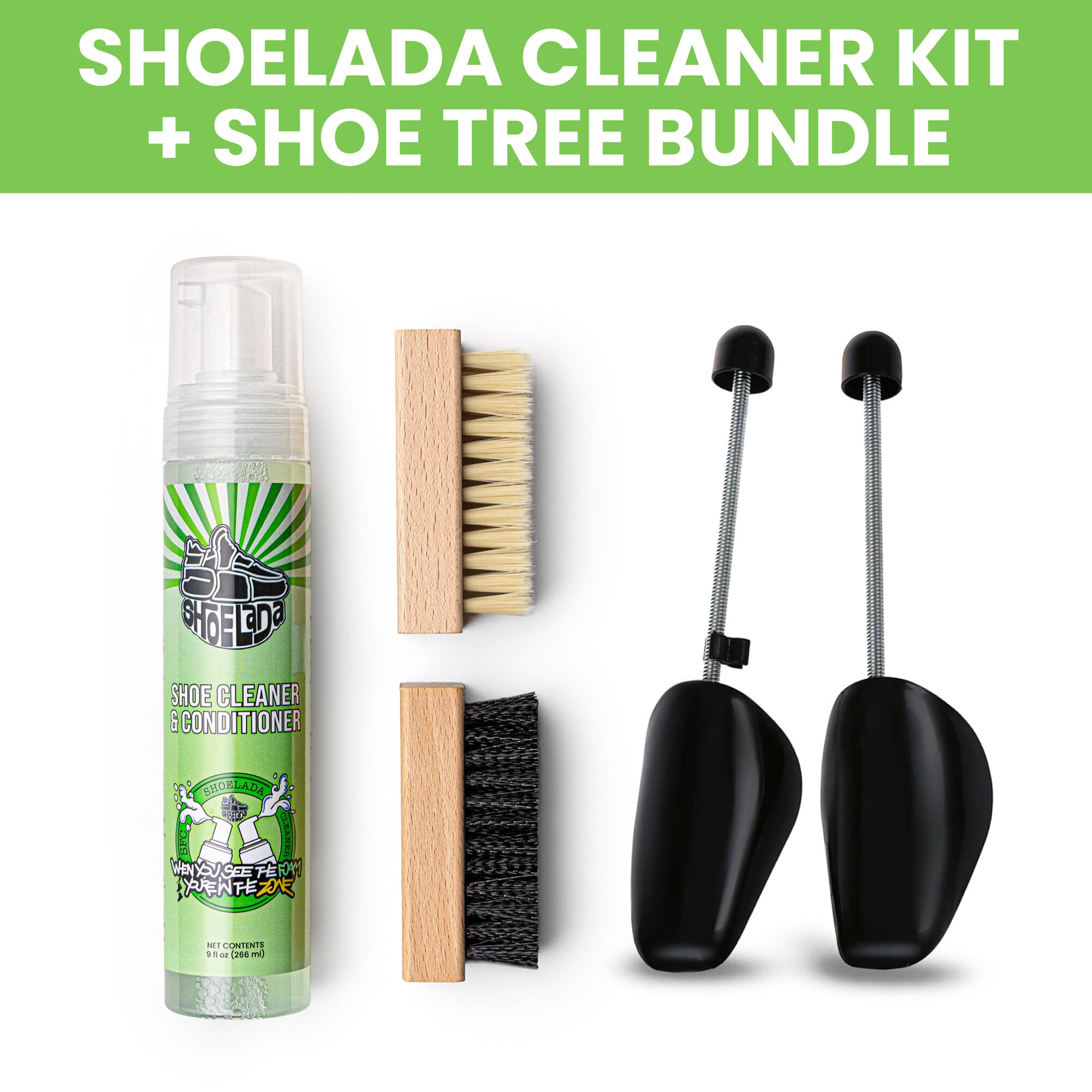 SHOELADA FOAM CLEANER KIT + SHOE TREE BUNDLE – The Shoelada